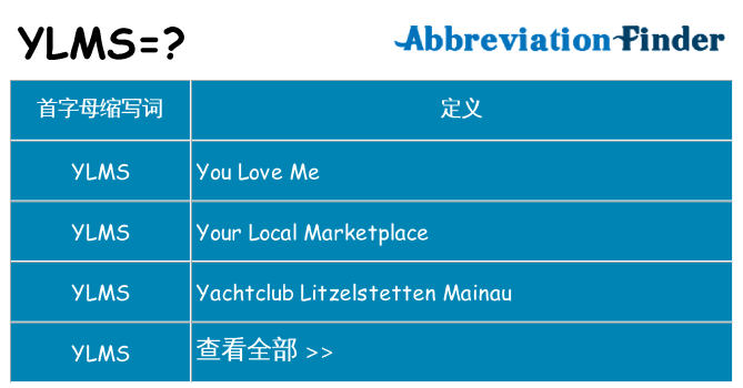ylms 代表什么