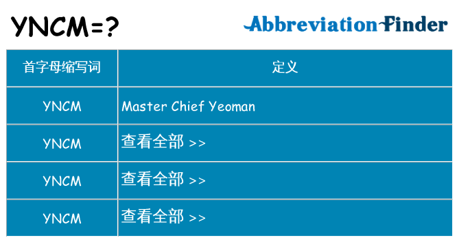 yncm 代表什么