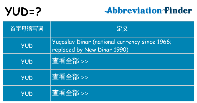 yud 代表什么
