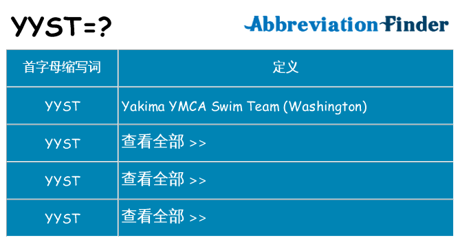 yyst 代表什么