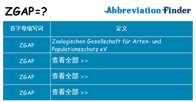 zgap 代表什么