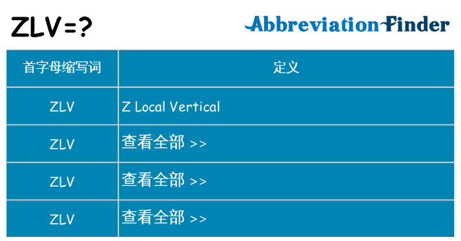 zlv 代表什么