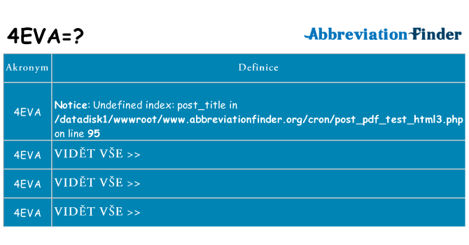 Co znamená 4eva