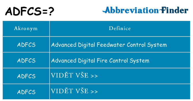 Co znamená adfcs