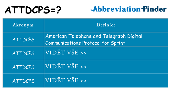 Co znamená attdcps