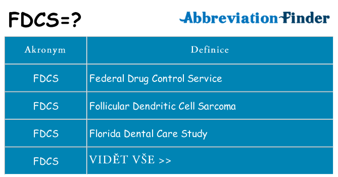 Co znamená fdcs
