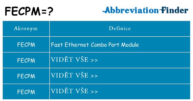Co znamená fecpm