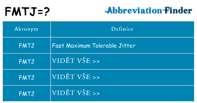 Co znamená fmtj