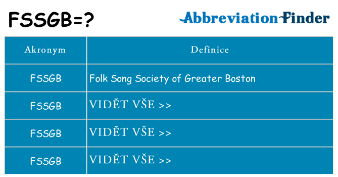 Co znamená fssgb