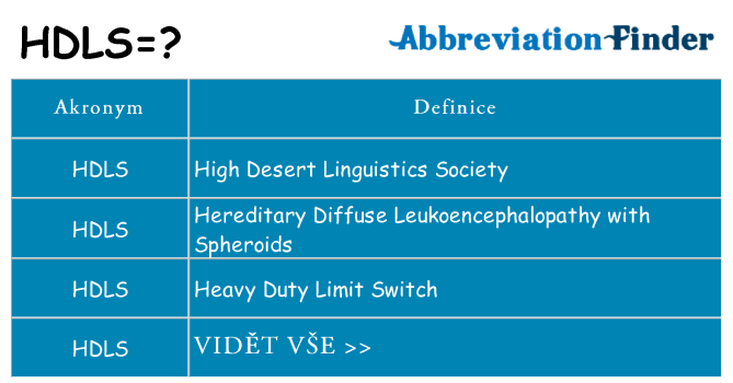Co znamená hdls