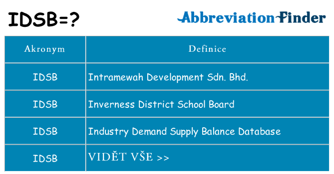 Co znamená idsb