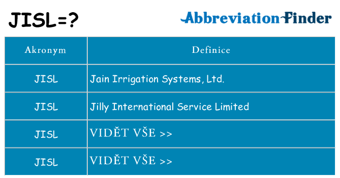 Co znamená jisl