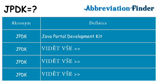 Co znamená jpdk