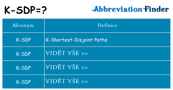 Co znamená k-sdp