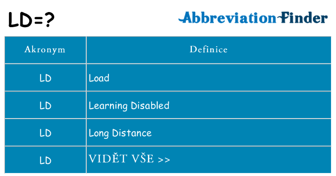 Co znamená ld