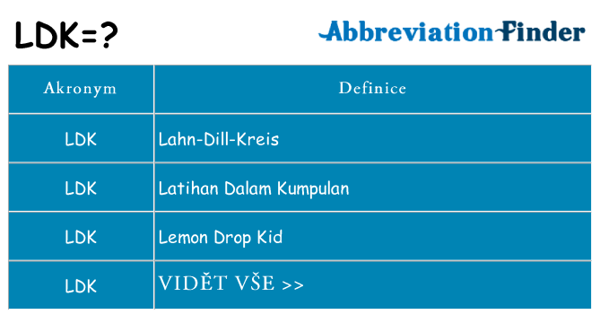 Co znamená ldk