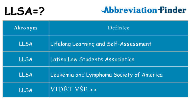 Co znamená llsa