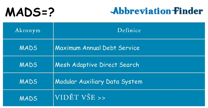 Co znamená mads