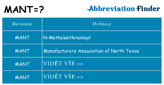Co znamená mant