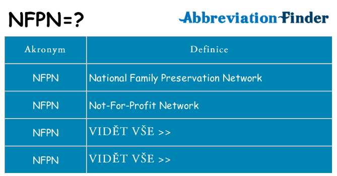 Co znamená nfpn