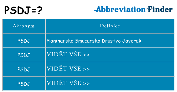 Co znamená psdj