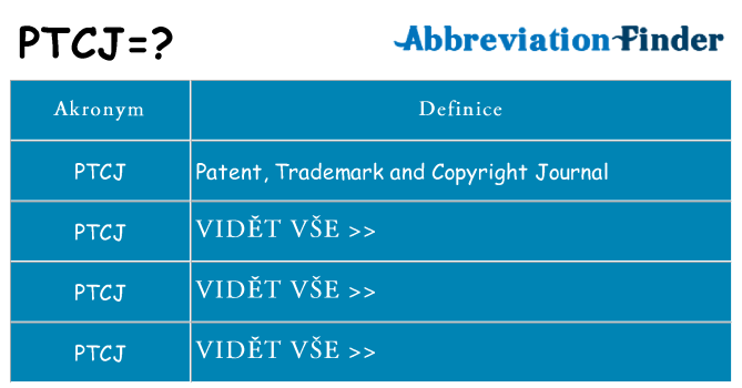 Co znamená ptcj