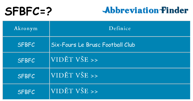 Co znamená sfbfc
