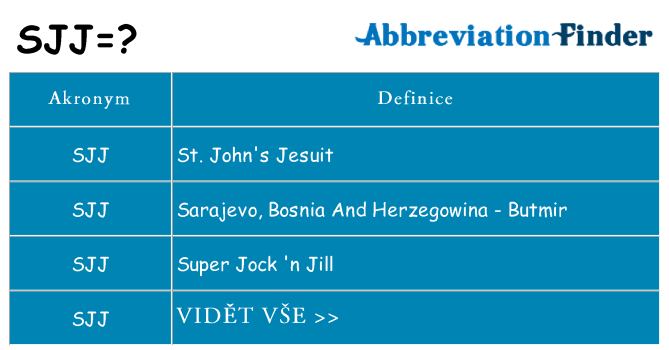 Co znamená sjj