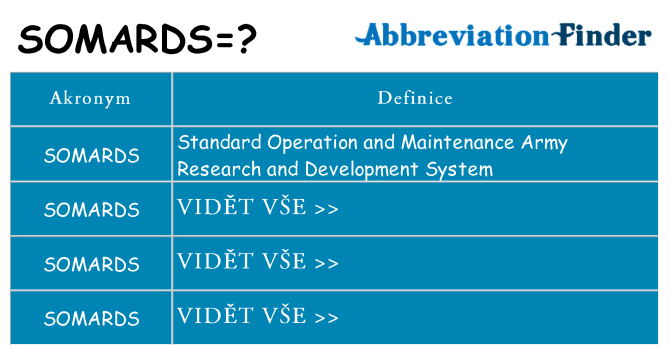 Co znamená somards