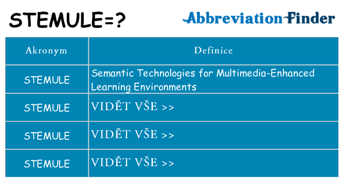 Co znamená stemule