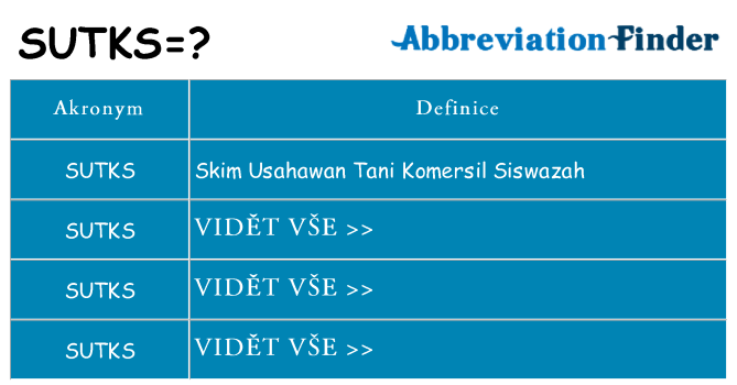 Co znamená sutks