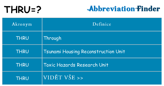 Co znamená thru