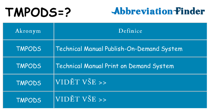 Co znamená tmpods