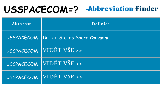 Co znamená usspacecom