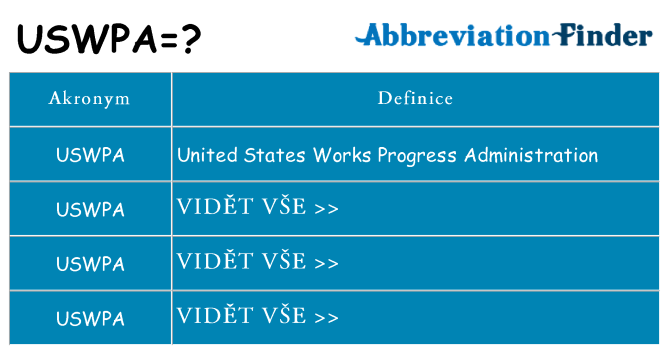 Co znamená uswpa