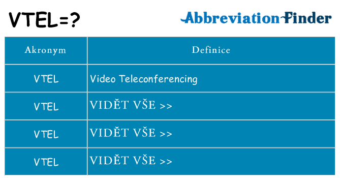 Co znamená vtel