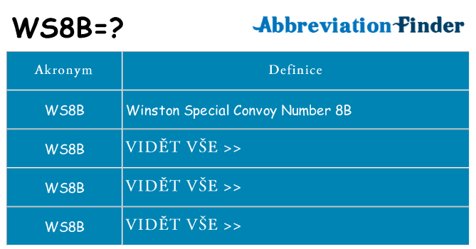 Co znamená ws8b