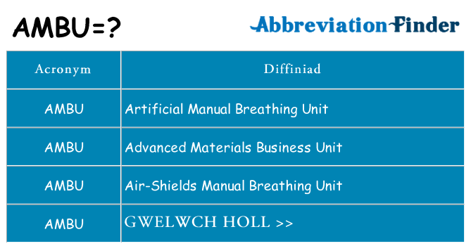 Beth yw safbwynt ambu ar gyfer