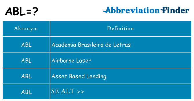 Hvad betyder abl står for