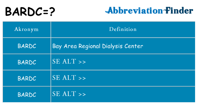Hvad betyder bardc står for