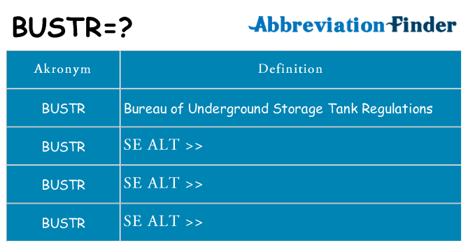 Hvad betyder bustr står for