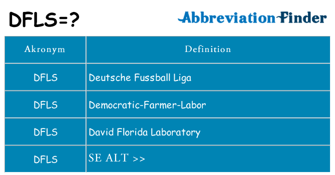 Hvad betyder dfls står for