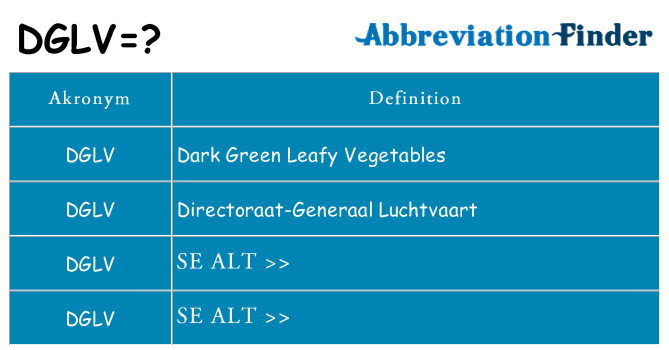 Hvad betyder dglv står for