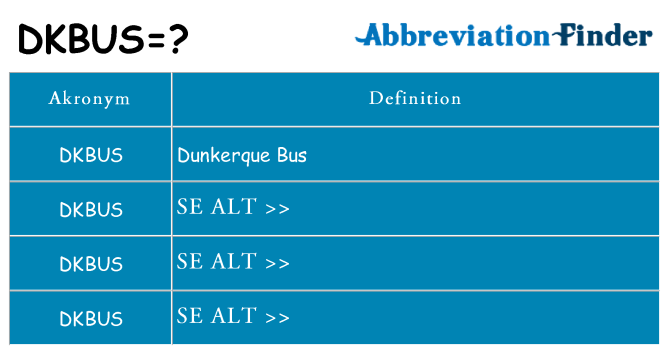 Hvad betyder dkbus står for