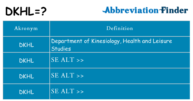 Hvad betyder dkhl står for