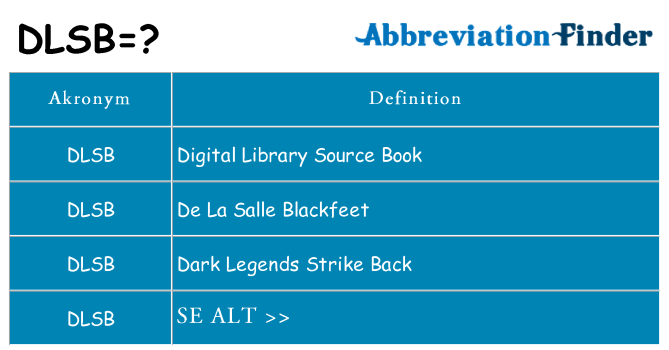 Hvad betyder dlsb står for