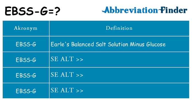 Hvad betyder ebss-g står for