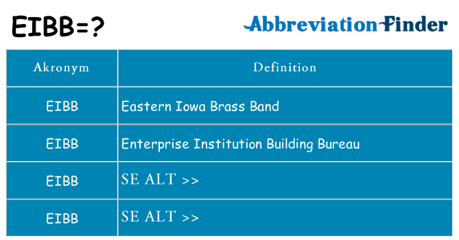 Hvad betyder eibb står for