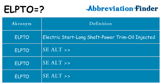 Hvad betyder elpto står for