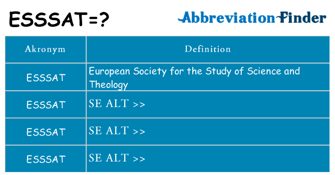 Hvad betyder esssat står for